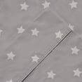 thumbnail image 4 of Pointehaven Grey Stars 200 Thread Count Printed Cotton Percale 3 pc Sheet Set, Twin Extra Long, 4 of 4