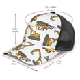 thumbnail image 3 of Picia Funny Excavator Pattern Trucker Hat,Baseball Cap,Sun Protection Cap,Stylish Headwear,Leisure Cap,Outdoor Sports Cap, 3 of 7