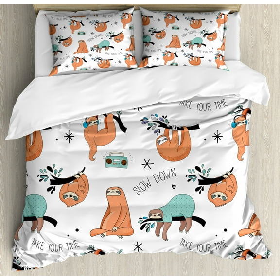 Ambesonne Sloth Duvet Cover Set