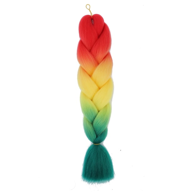 XmhyTop-A Extensiones de cabello sintético trenzado multicolor jumbo ombré de 60 cm, 3 piezas, perfectas para trenzas regulares y con giros DIY, C60