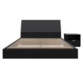 thumbnail image 2 of Nexera Ensemble de Chambre à Coucher Flottant 3 Pcs, Noir, Queen, 2 of 7
