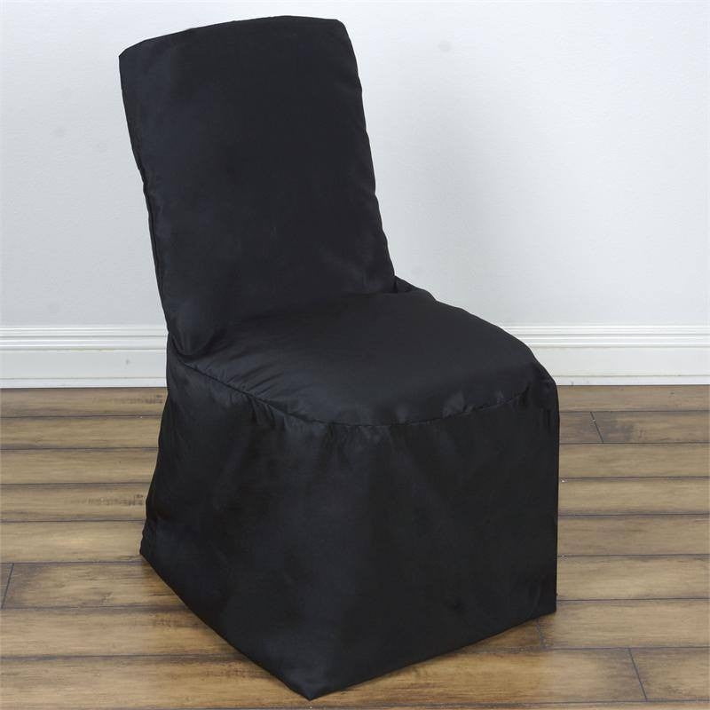 Efavormart Black Square Top Polyester Banquet Chair Cover Dinning Event