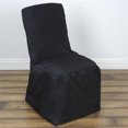 thumbnail image 1 of Efavormart 10PCS Black Square Top Polyester Banquet Chair Cover Dinning Event Slipcover For Wedding Party Banquet Catering, 1 of 3