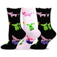 thumbnail image 1 of TeeHee Fun Novelty Dogs Cotton Crew Socks for Women and Men Multi-Pack, 1 of 4
