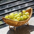 thumbnail image 2 of Rattan Fruit Bowl Tray for Coffee Table Woven Sundries Basket Rattan Fruit Tray, 2 of 7
