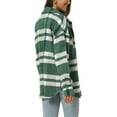 thumbnail image 3 of INSPIRE CHIC Womens' Fall Winter Button Front Closure Long Sleeve Plaid Jacket with Pockets L Green, 3 of 6