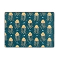 thumbnail image 7 of Area Rugs For Living Room Decor - Cute Yellow Jellyfish Soft Anti Slip Throw Washable Rugs 5x7 For Bedroom, Indoor Carpet For Bedroom Living Room 80x58In, 7 of 7