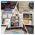 thumbnail image 4 of 34.3" H Garage Storage Cabinet with Wheels,Lockable Metal Storage Cabinet with 2 Doors for Garage Home Office Storage,White,Assembly Required, 4 of 8
