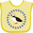 thumbnail image 3 of Inktastic Puffin Bird Wreath Boys or Girls Baby Bib, 3 of 4