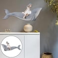 thumbnail image 4 of Decoración nórdica para colgar en pared de habitación Niña y ballena Sunnimix escultura de arte de pared, 4 of 7