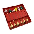 thumbnail image 1 of Juego De 6 Cucharas y Tenedores navideños Macarena con caja De regalo Estilo B, 1 of 8