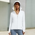 thumbnail image 4 of ClodeEU Women's Summer UPF 50+ Sun Protection Hooded Jacket,Long Sleeve Zip Up Outdoor UV Protection Athletic Top ,Women's Plus L, 4 of 5