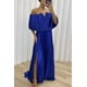 thumbnail image 5 of Vestido elegante y sexy con abertura y hombros descubiertos plisado para mujer de otoño e invierno, 5 of 6