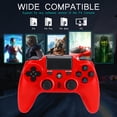 thumbnail image 2 of Wireless Controller Compatible with P4/P4 Slim/P4 Pro/Windows PC, Red, 2 of 6
