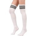 thumbnail image 3 of Calcetines hasta el muslo por encima de la rodilla para mujer Calentadores de piernas de tubo de talla grande Medias de algodón -aya, 3 of 5