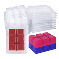 thumbnail image 2 of 200 Packs Wax Melt Clamshells , Clear Empty Plastic Square Tray for Wax Tarts Candles, 2 of 8