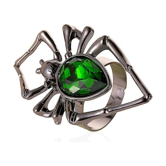 Collar de araña vintage con colgante de araña de cristal para Halloween, joyería de animales reptiles compatible con mujeres