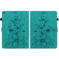 thumbnail image 5 of Case for Samsung Galaxy Tab A 10.1 2019 SM-T515/SM-T510, Flower Pattern PU Leather Multi-Angle Viewing Stand Shockproof Flip Case with Card Slot, Magnetic Clasp, Pencil Slot, Green, 5 of 11