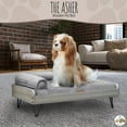 thumbnail image 3 of Tailzzz Asher Small Wooden Elevated Pet Bed with Mattress, Greenguard Gold Certified, 3 of 17