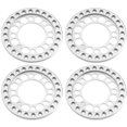 thumbnail image 1 of RC Wheel Rim Ring, Wear Resistant 1.9 Beadlock Rings CNC Matching Reusable  For 1/10 RC Car Silver, 1 of 8