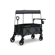 Delta Children Adventure Stroller Wagon, Grey/Black