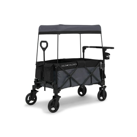 Delta Children Adventure Stroller Wagon, Grey/Black