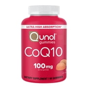 Qunol CoQ10 Gummies, 100mg, Ultra-High Absorption, Heart Health Supplement, 60 Count