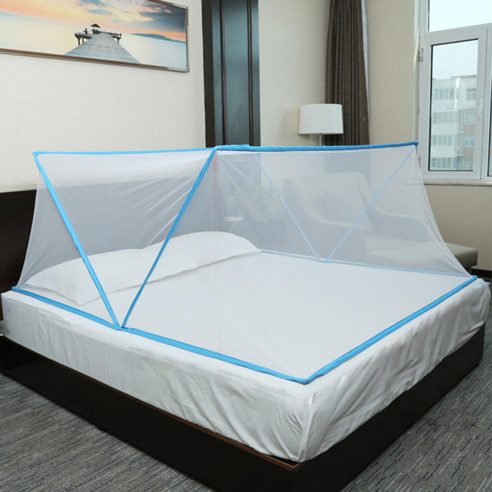 Bed Canopy Adults Bed Curtain Collapsible Compact Portable Sleeping Tent Decoration Canopy for Bedroom Dorm Travel Gifts for Family Blue 190x160x80cm