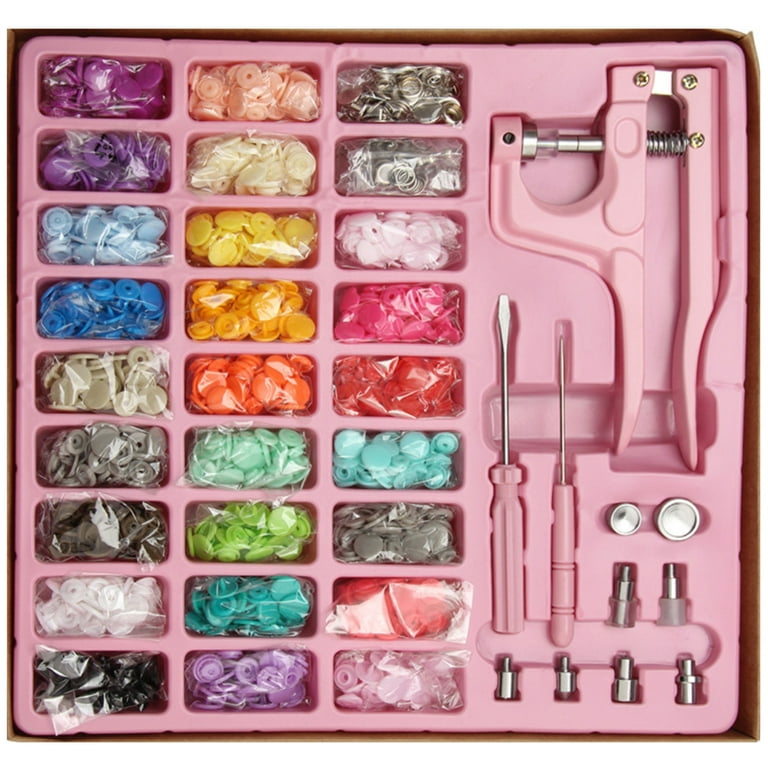 Goldstar Plastic Snap Fastener Kit in Storage Case with 100 Snap Sets in Rainbow Colors