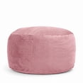 thumbnail image 2 of LOGYAT 3.5ft Bean Bag Chair, Memory Foam Filling, Washable Suede Cover, Reinforced Zipper, for Kids, Teens, Adults, Pink, 2 of 7