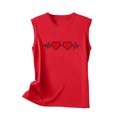 thumbnail image 3 of UPPADA Débardeurs Grande Taille pour Femmes Décontracté Sans Manches T-Shirts Graphiques Surdimensionnés Cœur Sans Manches T-Shirts Graphiques Rouges,S, 3 of 4