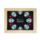 thumbnail image 1 of Calavera Rosa feliz el dia de los muertos Escritorio de madera Arte Pintura 6x8 pulgadas marco de foto foto, 1 of 4