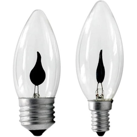 

ZX 10pcs/lot Edison Flame LED Candel Light Bulb Flicker E27 E14 220V 3W Tip/Tail Retro Vintage Fire Filament Lamp Decor Lighting (Color : E27 Tail)-0810