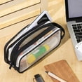 thumbnail image 5 of Tyidzon Pencil Case with 2 Compartments, Mesh Zipper Pouch Bags, Large Capacity Storage Bag for Classroom, College, Cosmetics Makeup, Travel & Office Supplies, 5 of 7