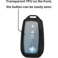 thumbnail image 4 of Key Fob Cover Compatible with Toyota Land Cruiser Venza RAV4 Prime Sienna Fortuner Mirai 2018-2022 4 Button Keychain Case Holder Protector,Black, 4 of 7