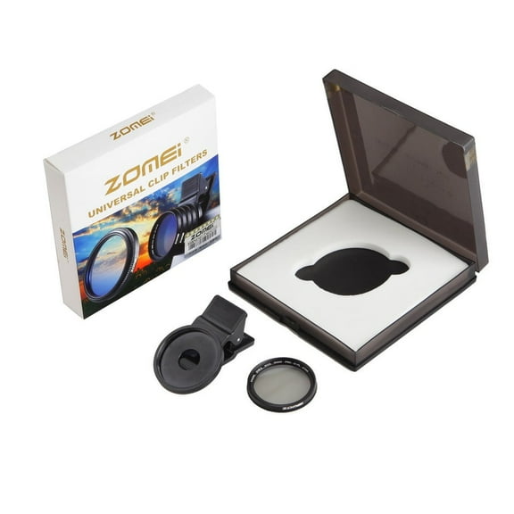 Zomei 37mm Professional Cell Phone Camera CPL Lens Filter With Clip for Smartphone