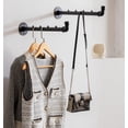 thumbnail image 1 of Barra de ropa Wall Pipe Homeyeeng de metal pesado, 2 unidades, 1 of 7
