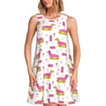 thumbnail image 1 of Lukts Teckel Chiot pour Femmes Robe Sans Manches, Robe d'Été à Col Rond avec Poches, Adaptée à la Vie Quotidienne, Plage, Fête, 1 of 7