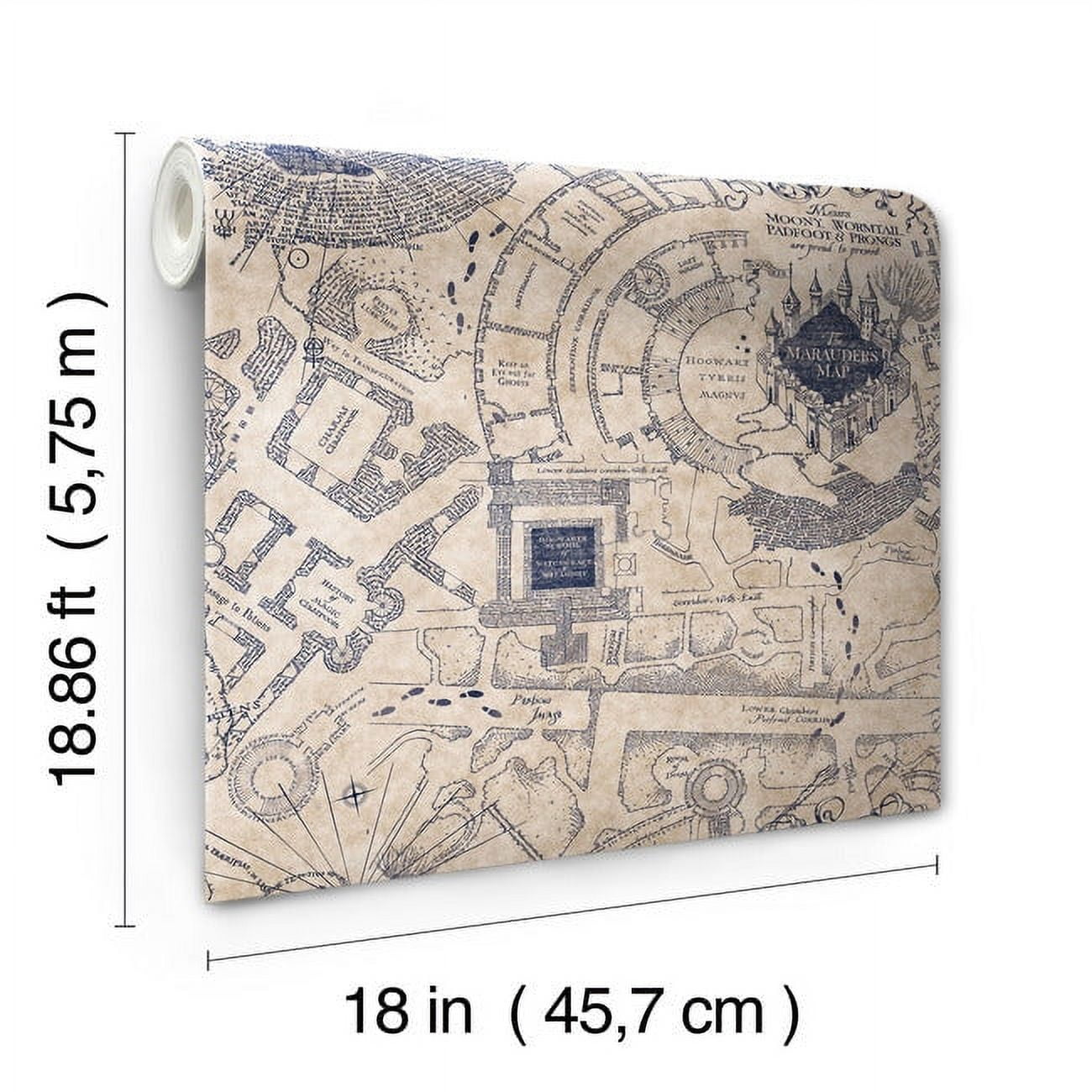 Harry Potter Marauder's Map Peel & Stick Wallpaper