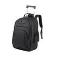 thumbnail image 4 of Mochila para ordenador portátil con ruedas, maletín con ruedas para ordenador portátil, bolso de de negocios con ruedas para mujeres y hombres Negro, 4 of 8