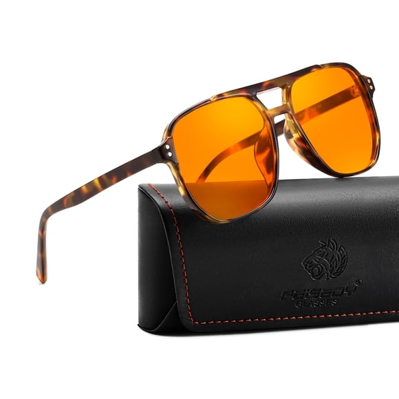Gafas de luz azul FEISEDY Amber Lens G2835 Tortoise