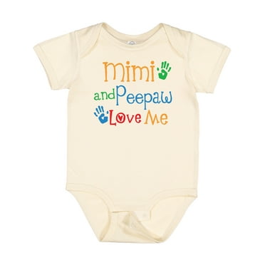 Inktastic Mimi and Peepaw Love Me Boys or Girls Baby Bodysuit