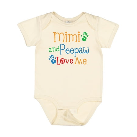 

Inktastic Mimi and Peepaw Love Me Boys or Girls Baby Bodysuit