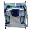 Mainstays Folding Backpack FaceDown Beach Lounger, Blue & Green Stripe