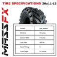 MASSFX 26x1112 Rear Tire Durable 6 Ply with 1/2" Direction Tread Design for ATV & UTV