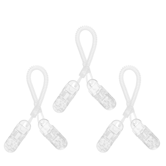 LABELEPH 3Pcs Hat Chin Strap Clips with Transparent PC Plastic for Enhanced Windproof and Anti-drop Performance