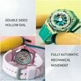 thumbnail image 6 of BOZLUN Watches for Men Skeleton Automatic Mechanical Watch Luxury Dress Stainless Steel Waterproof Luminous Wrist Watches, 6 of 7
