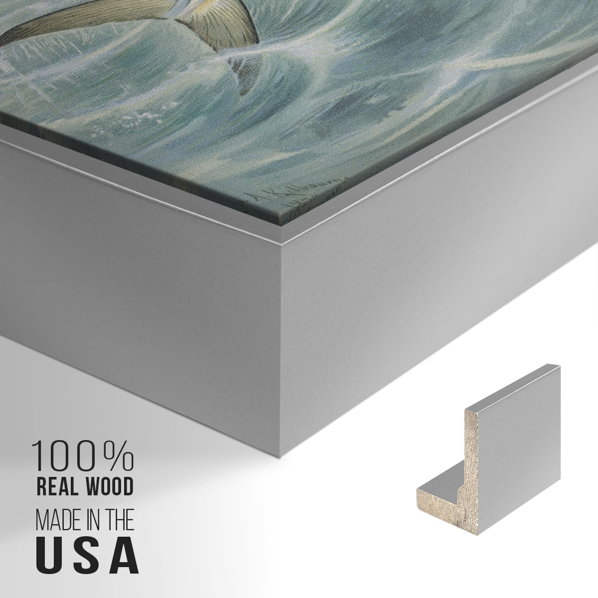 Vintage Landscape-CXXXI By Wexford Home Framed in Silver Wood Gallery Wrapped Canvas 27 in. x 41 in.