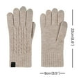 thumbnail image 3 of SUXIAN Thermal Gloves Winter Knit Pattern Touchscreen Mittens Cold Weather Cycling Everyday Use Warm Winter Gloves Women Beige One Size, 3 of 5