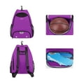 thumbnail image 6 of Basketball Backpack Soccer Bag for Men Drawstring Sports Backpacks with Shoe Compartment Wet Pocket Hook Gym Equipment Bags for Women, Purple, 6 of 7